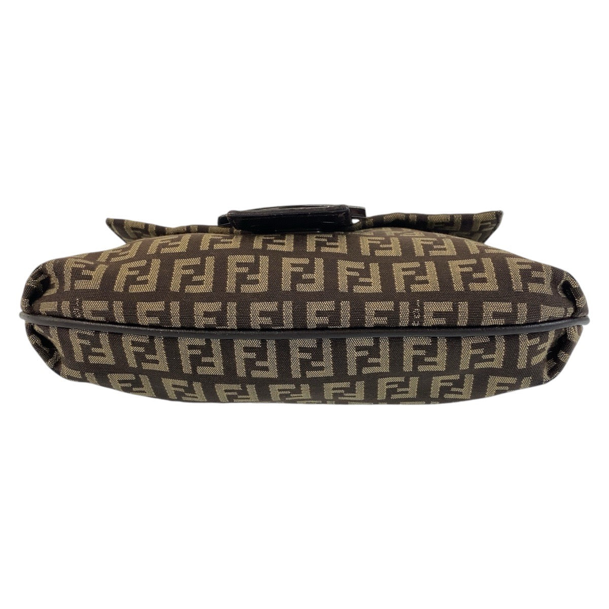FENDI Shoulder Bag canvas Brown Silver Metal Crossbody Shoulder Bag Pochette Zucchino Kamsepochet Women Used