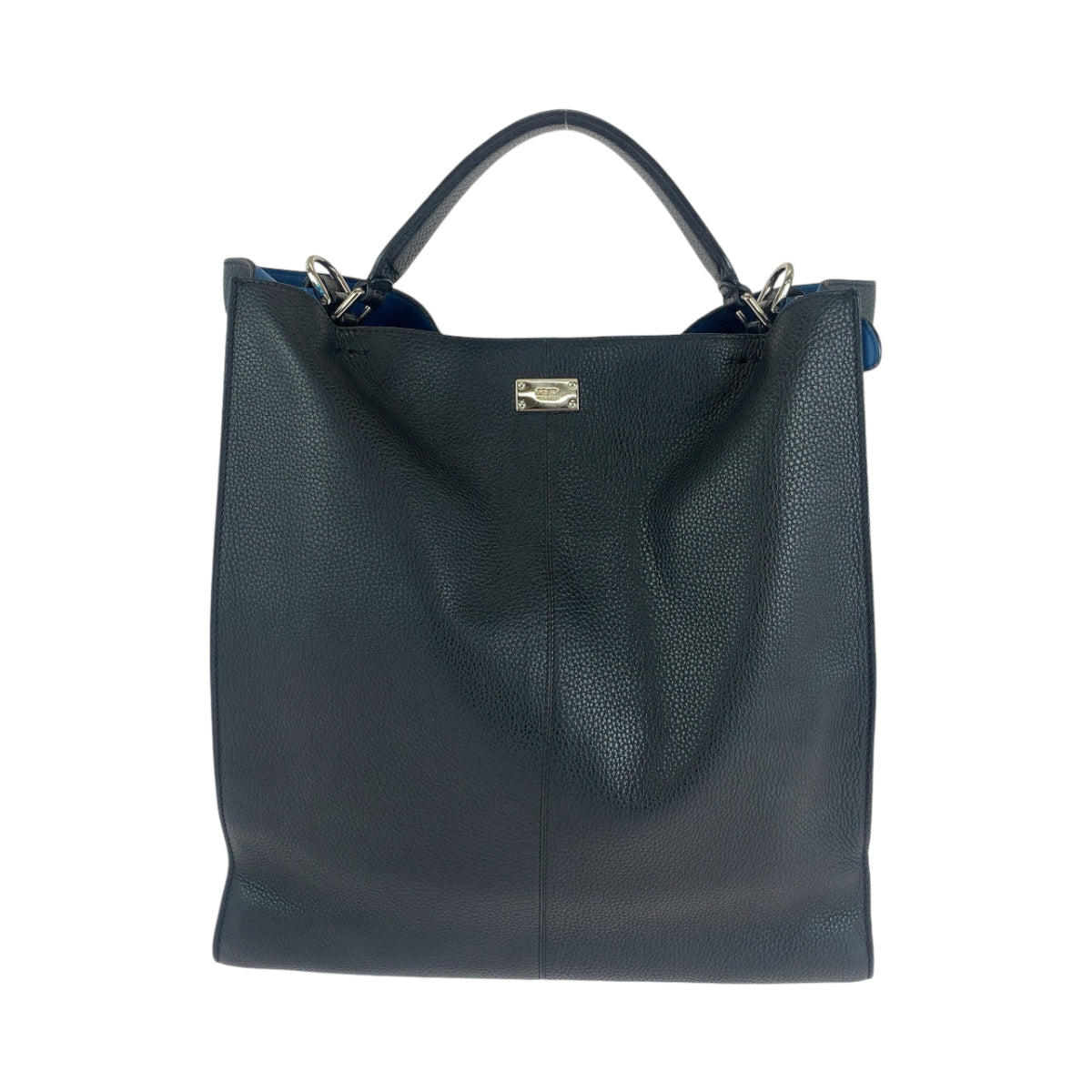 FENDI Business bag 7VA447 leather Black SilverMetal Business bag briefcase Peekaboo x light mens Used