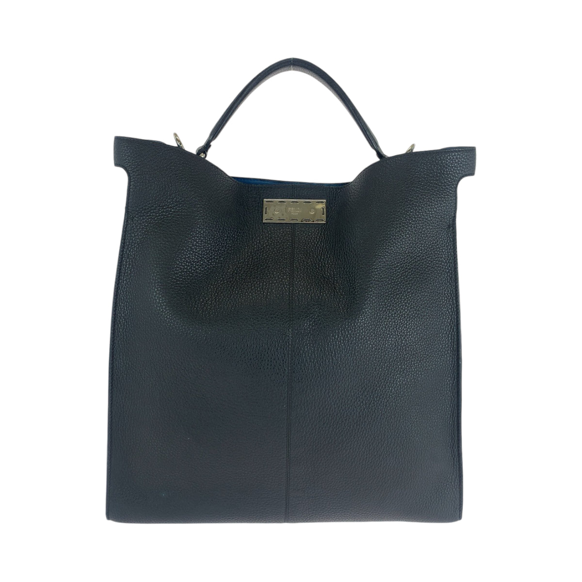 FENDI Business bag 7VA447 leather Black SilverMetal Business bag briefcase Peekaboo x light mens Used