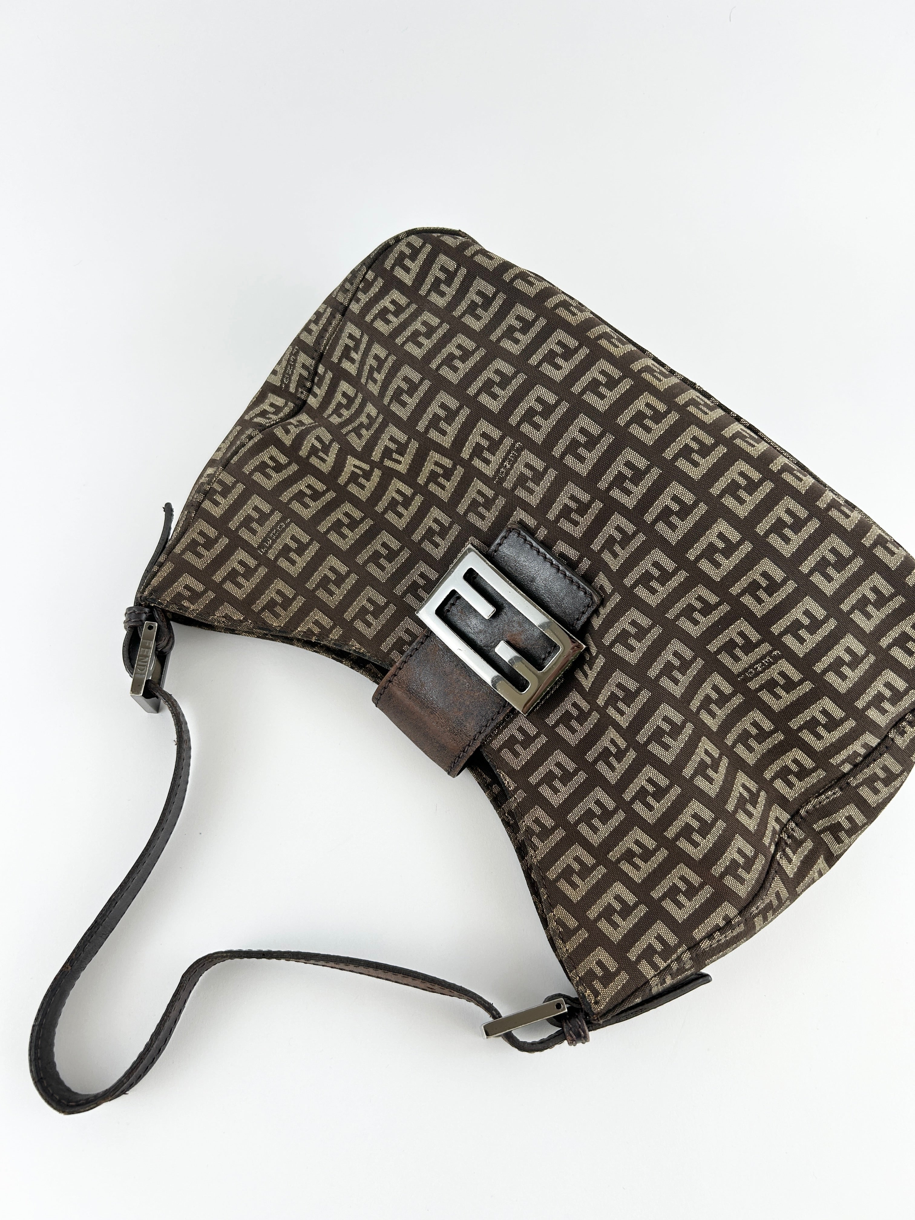 Vintage Fendi Zucca Shoulder Bag
