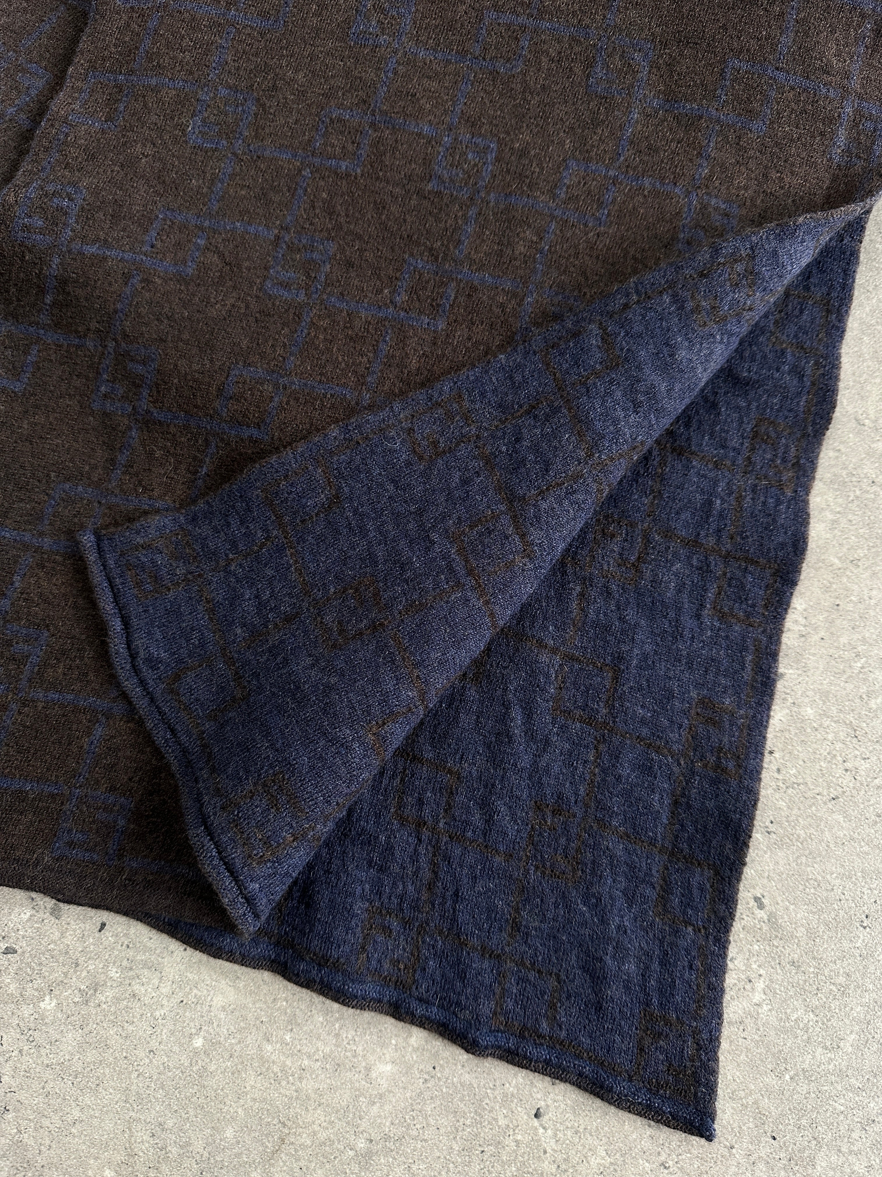Fendi Wool Check Scarf