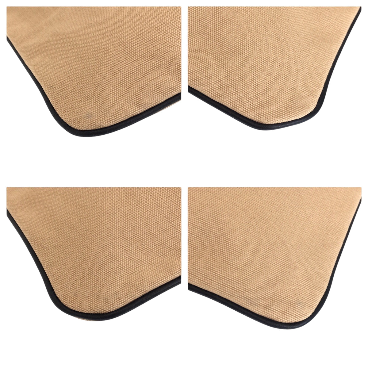 FENDI Clutch bag canvas Beige SilverMetal Clutch bag business bag pouch logo Women Used