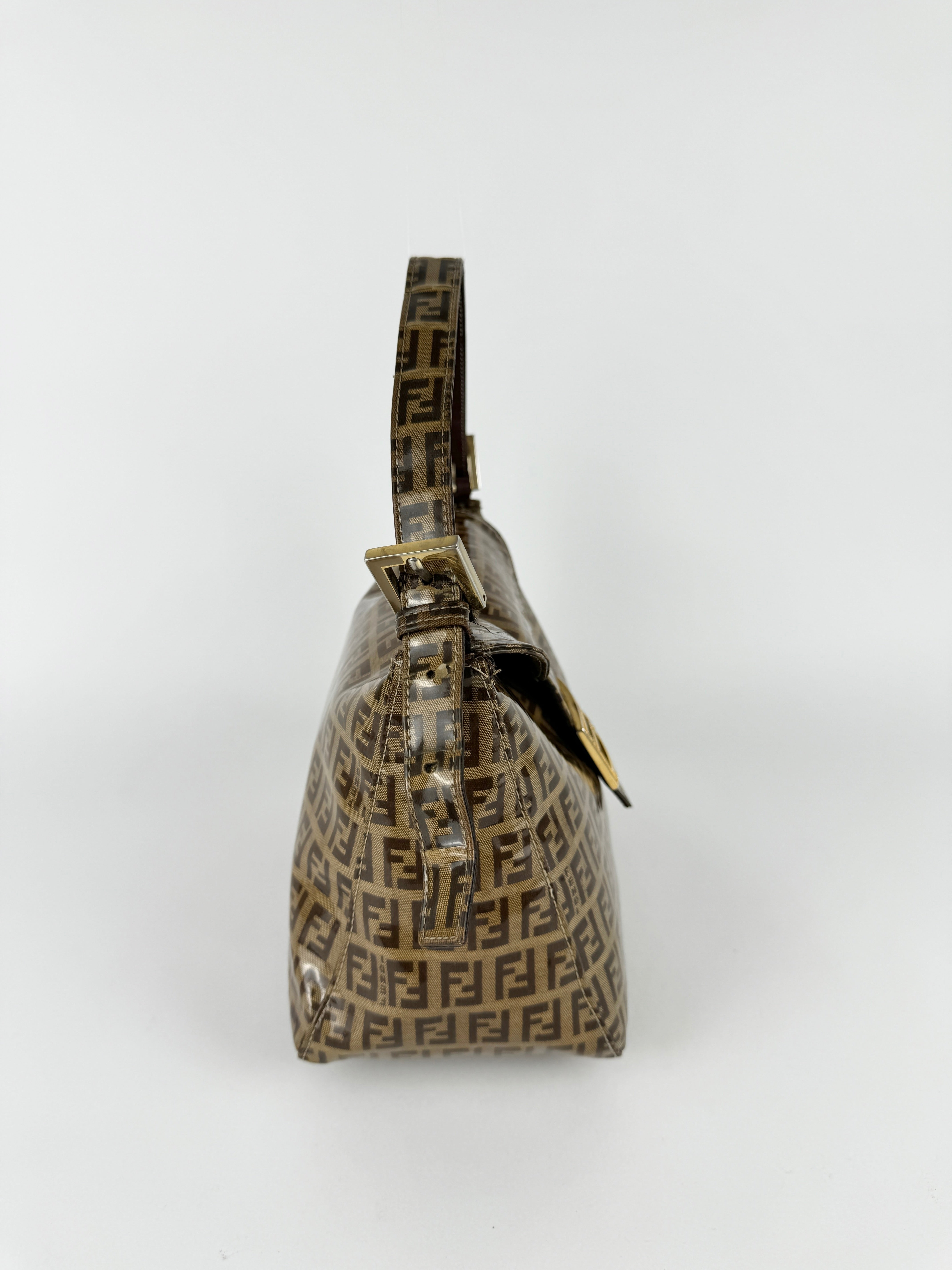 Vintage Fendi Zucca Mamma Baguette Shoulder Bag