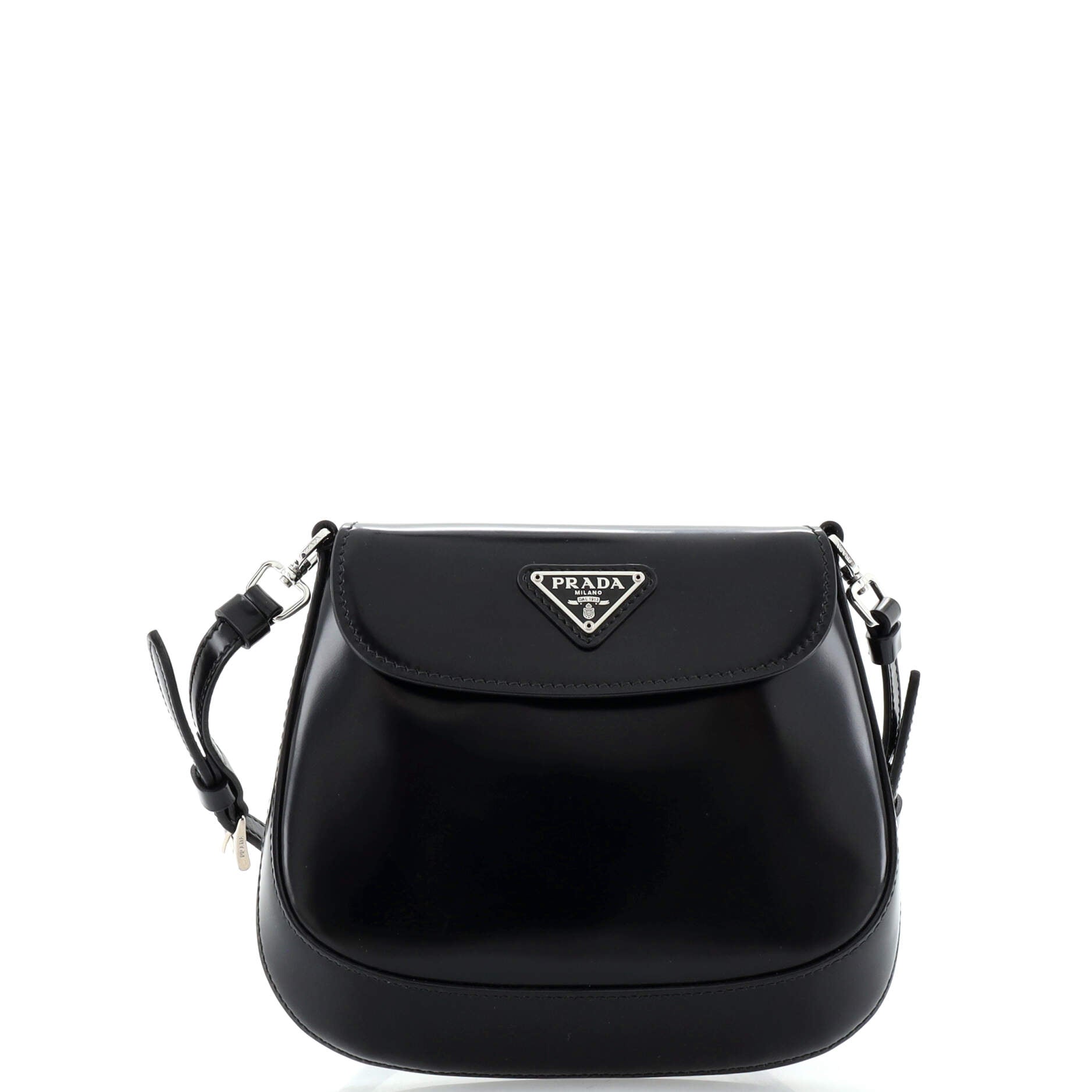 PRADA Cleo Flap Shoulder Bag Spazzolato Leather Mini