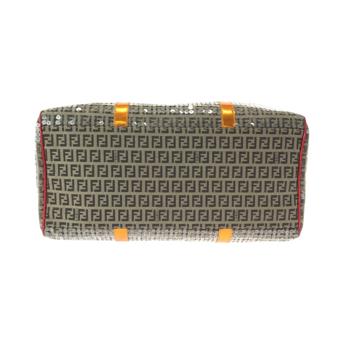 FENDI Boston Duffel bag 2370 8BL099 XBH 079 canvas Beige Multicolor Gold Metal Boston Duffel bag Handbag Zucchino Sequins Overnight Women Used
