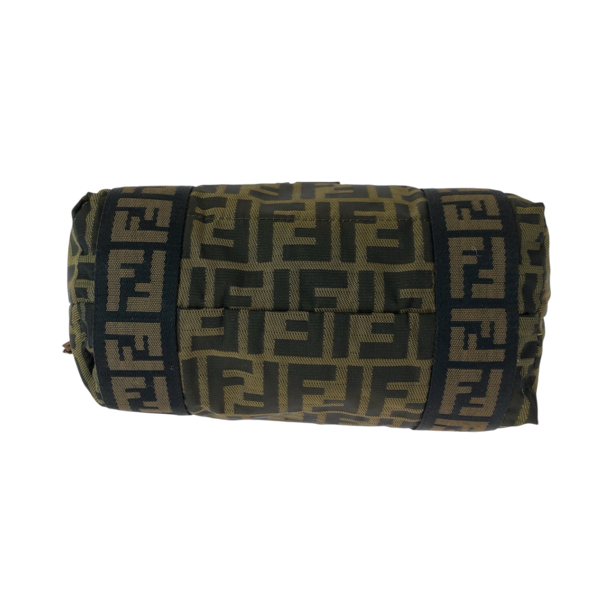 FENDI Handbag canvas Brown Gold Metal Handbag Shoulder Bag Zucca Women Used