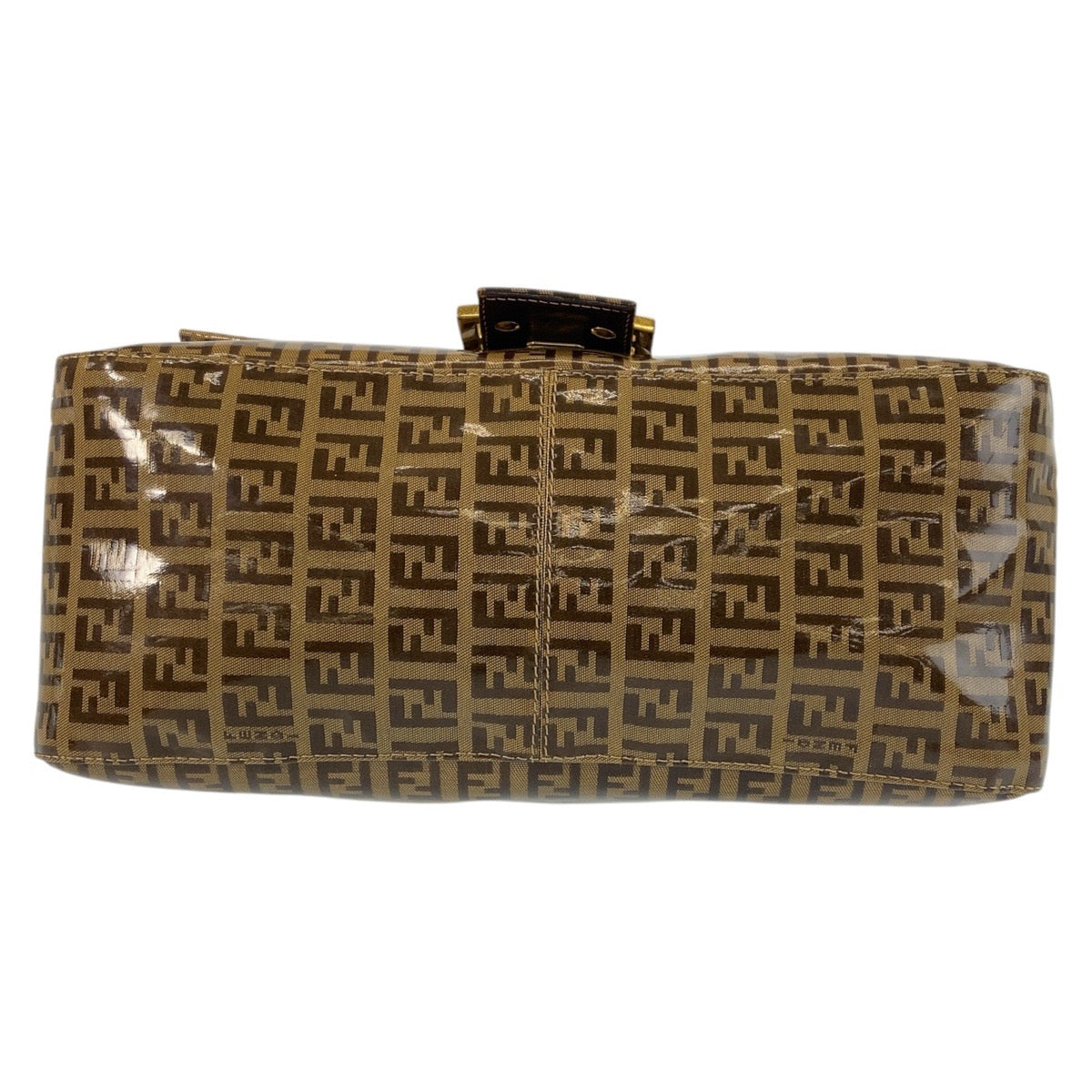 FENDI Shoulder Bag Patent leather, leather Brown Zucchino Mamma Bucket Women Used
