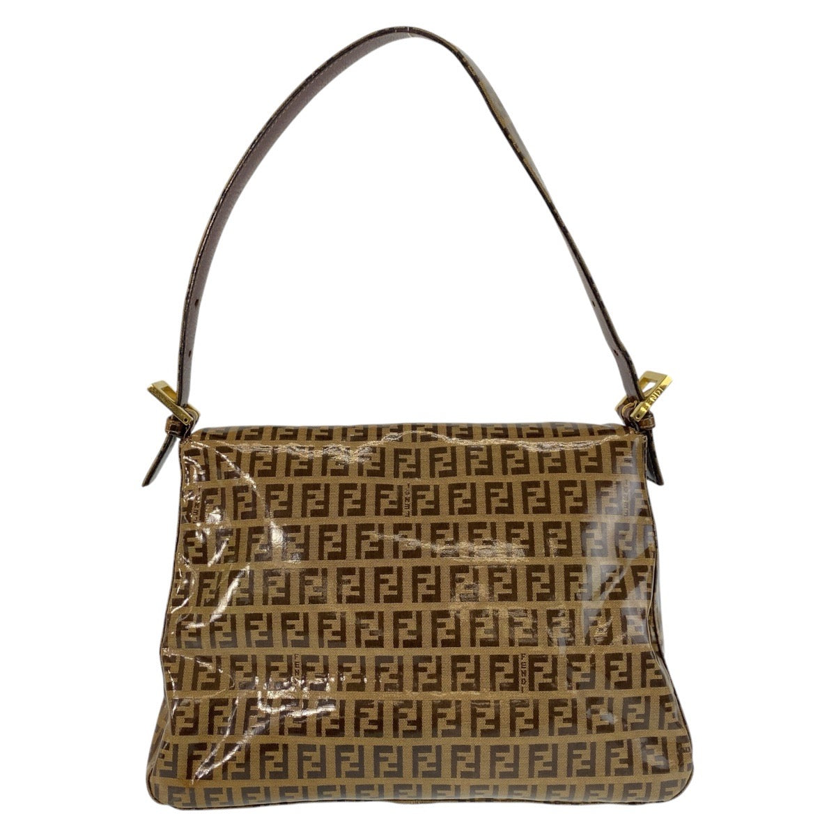 FENDI Shoulder Bag Patent leather, leather Brown Zucchino Mamma Bucket Women Used