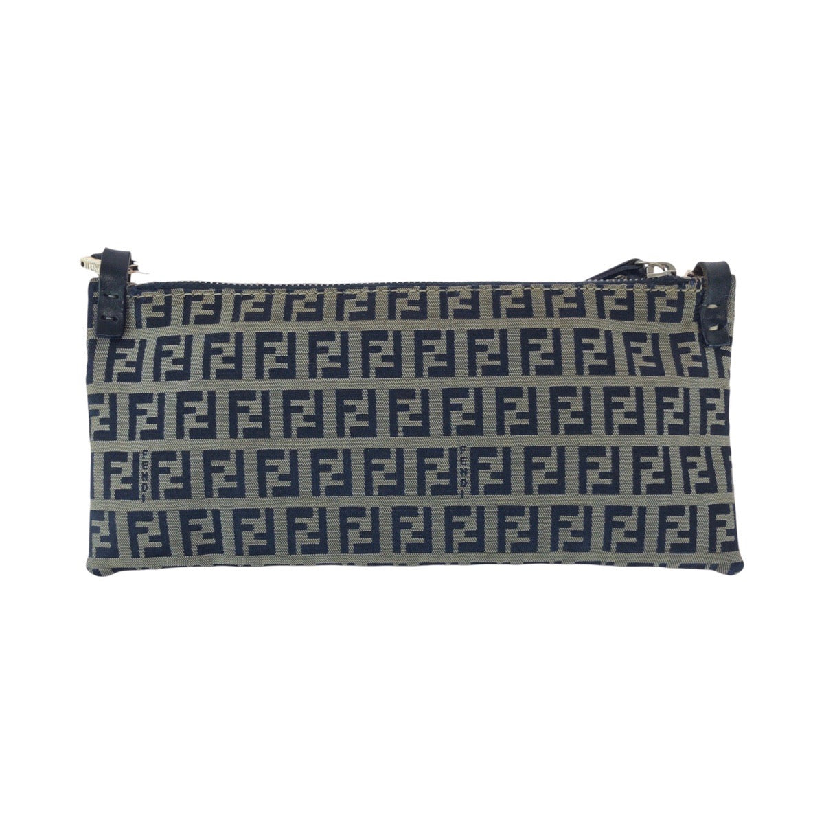 FENDI Shoulder Bag Canvas, Leather gray Shoulder Bag pochette Zucchino Women Used