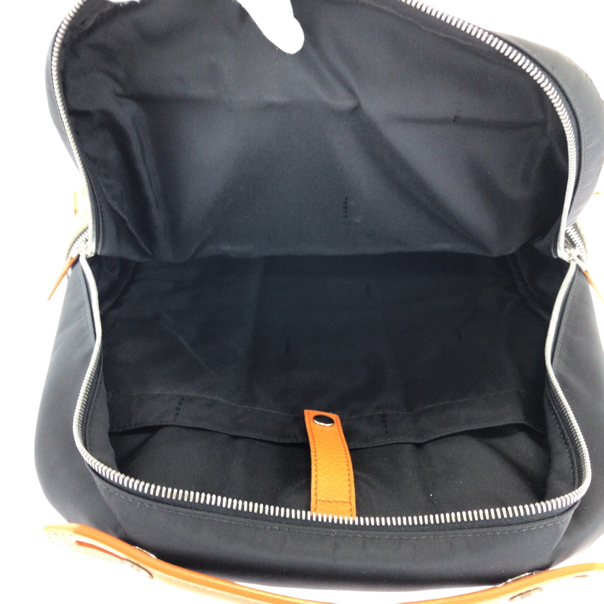 FENDI Backpack 7VZ048 Canvas, Nylon Black Orange Khaki SilverMetal Backpack Backpack Zucca Pattern mens Used