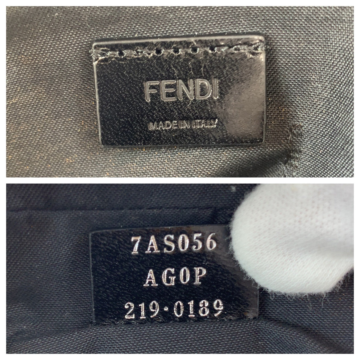 FENDI Shoulder Bag 7AS056 AG0P Nylon Yellow YellowMetal logo