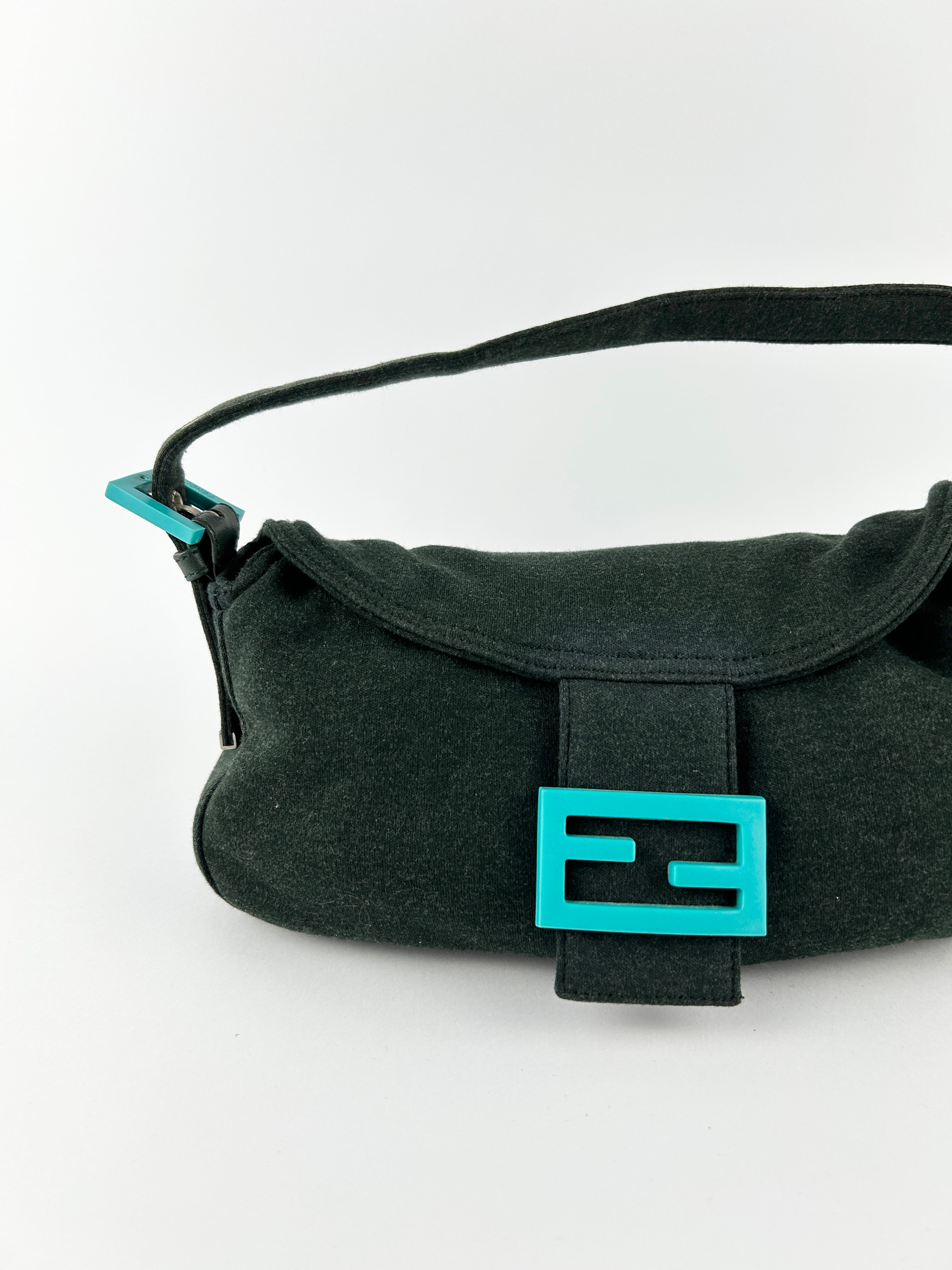 Vintage Fendi Jersey Cloth Baguette Shoulder Bag