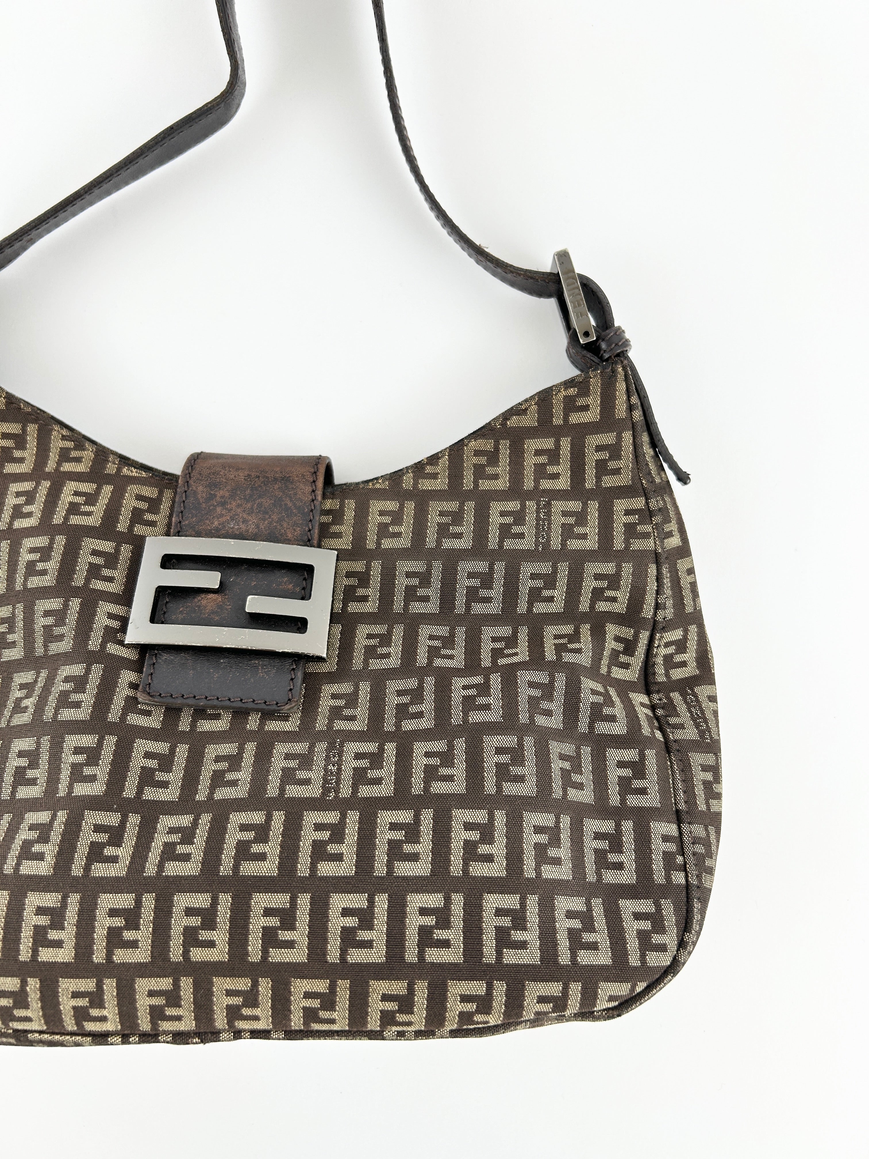 Vintage Fendi Zucca Shoulder Bag