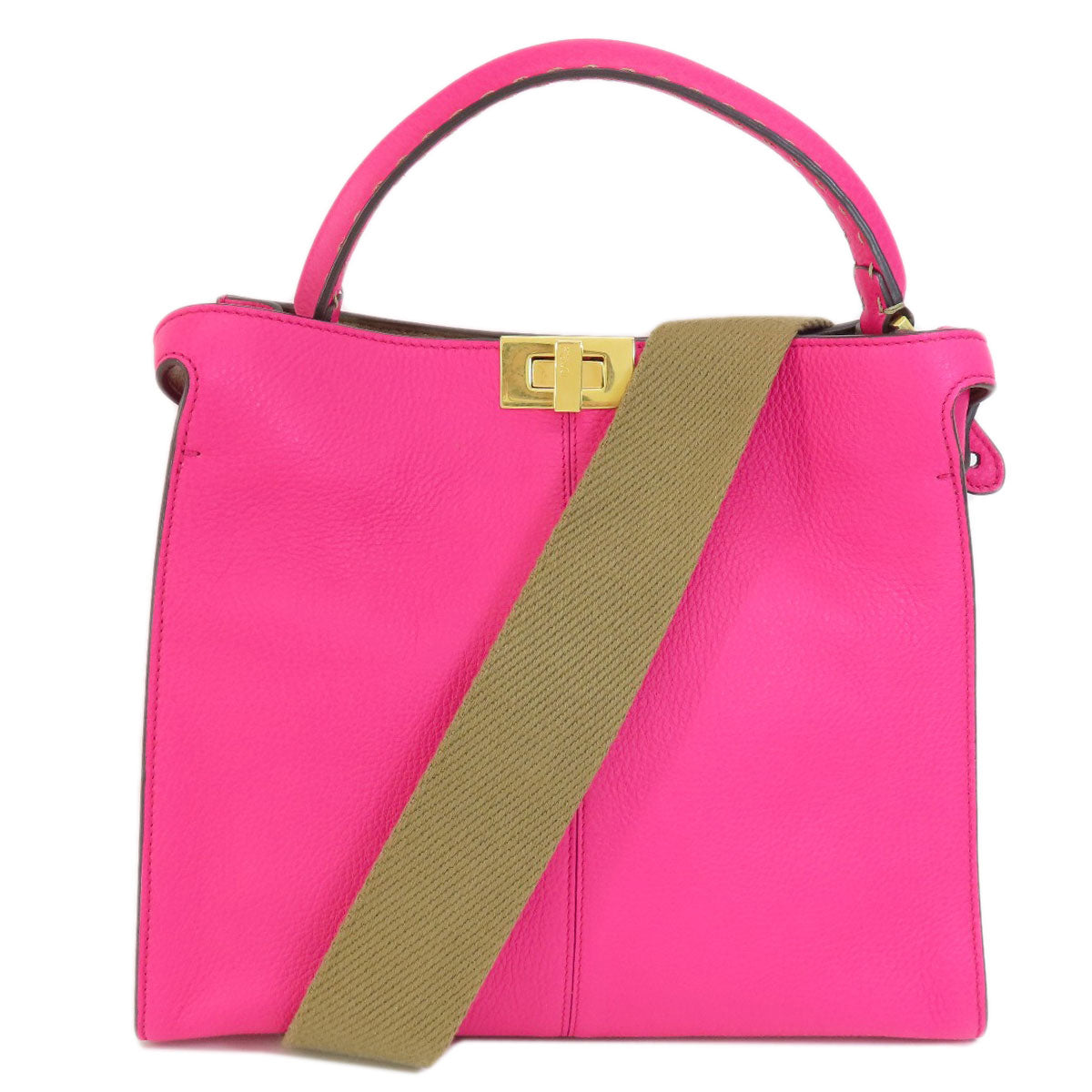 FENDI Handbag Calfskin pink Peekaboo X-Rite 2WAY Women Used