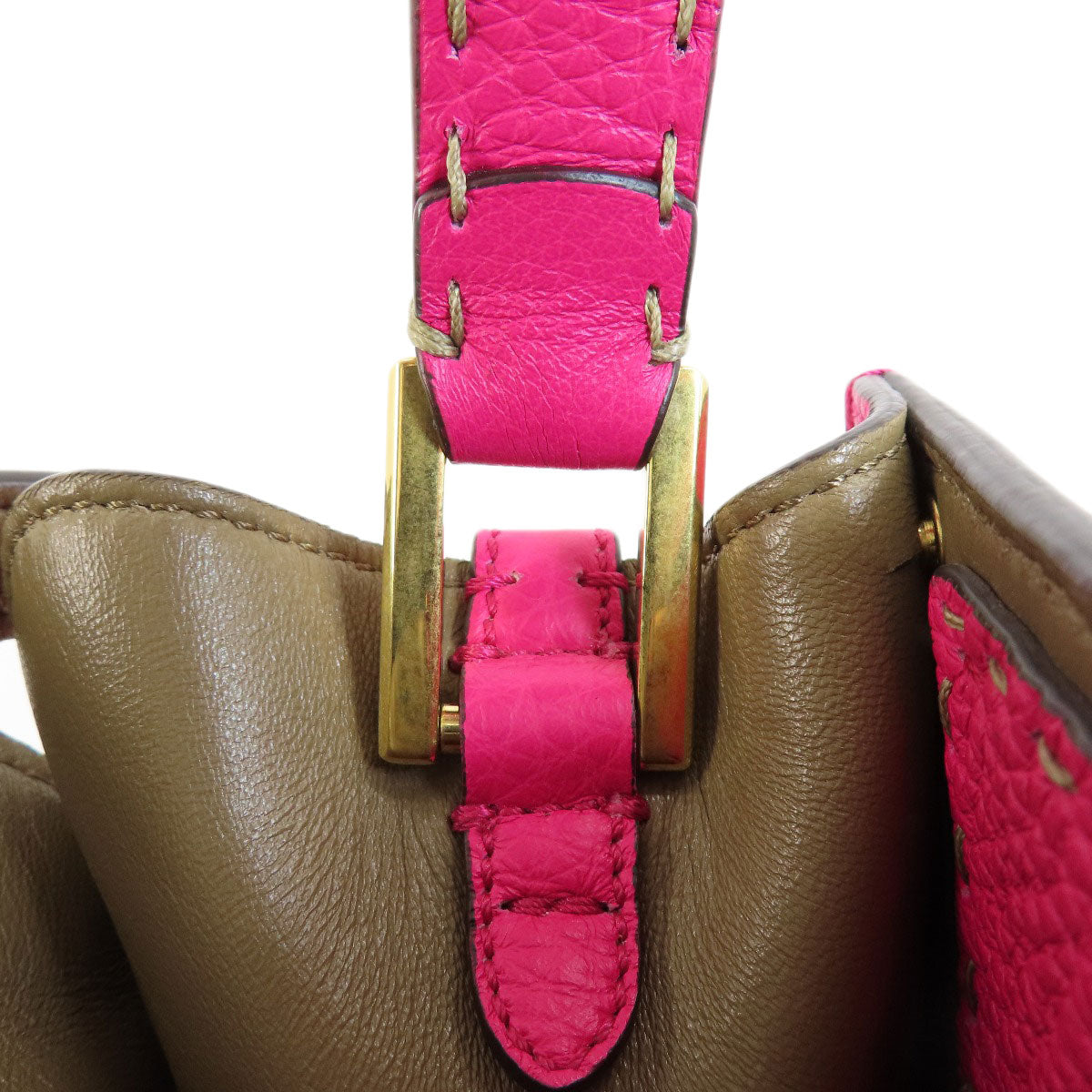 FENDI Handbag Calfskin pink Peekaboo X-Rite 2WAY Women Used