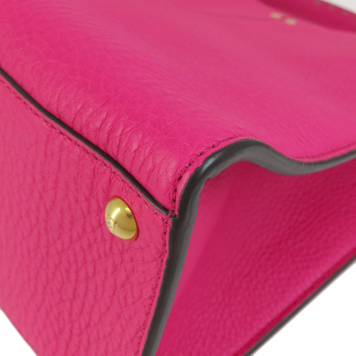 FENDI Handbag Calfskin pink Peekaboo X-Rite 2WAY Women Used