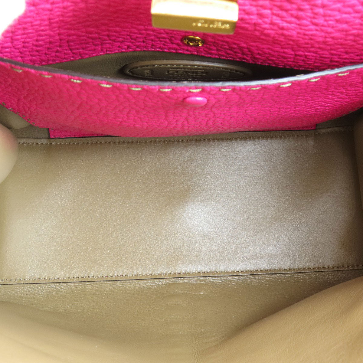 FENDI Handbag Calfskin pink Peekaboo X-Rite 2WAY Women Used