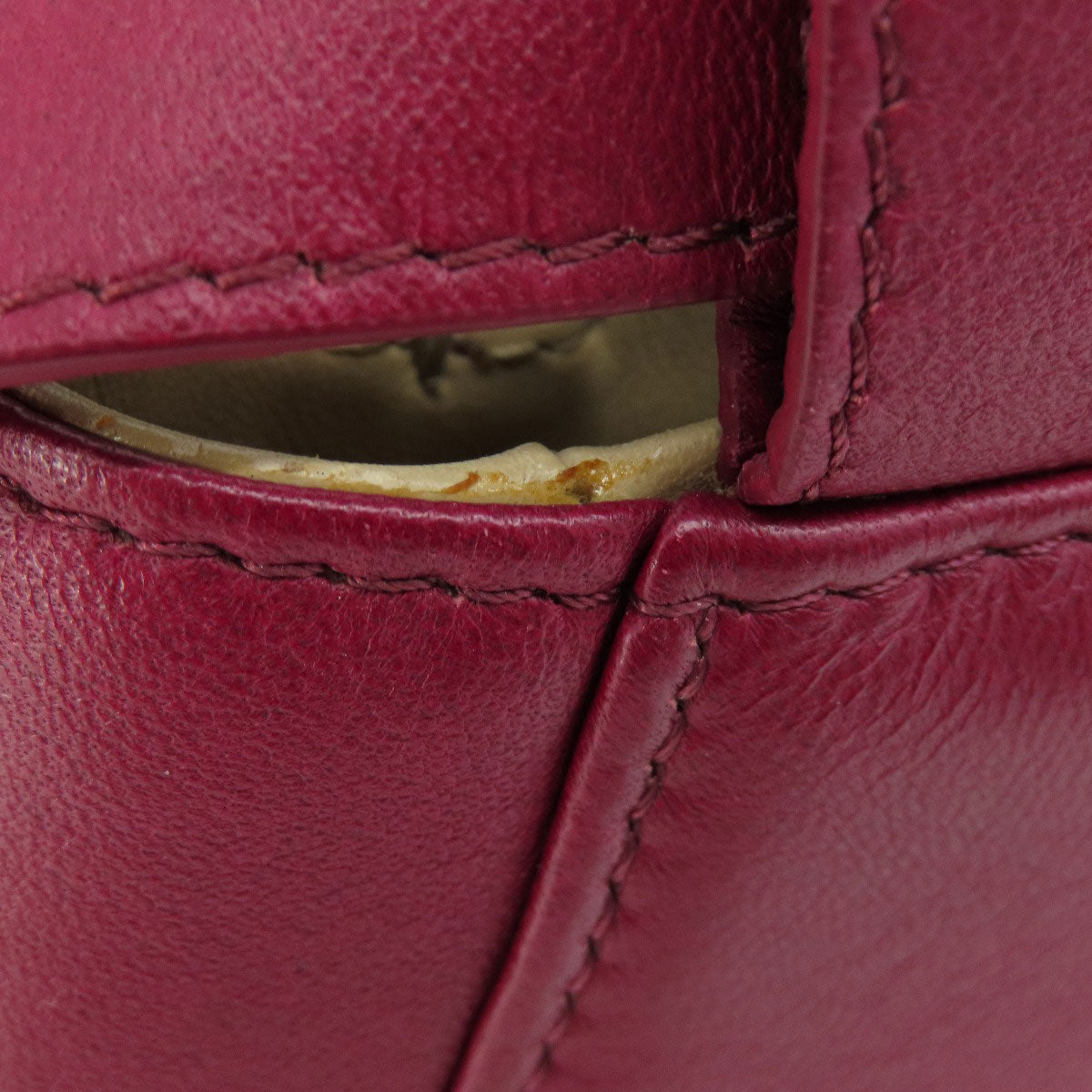 FENDI Handbag Calfskin purple Peek-a-boo mini Women Used