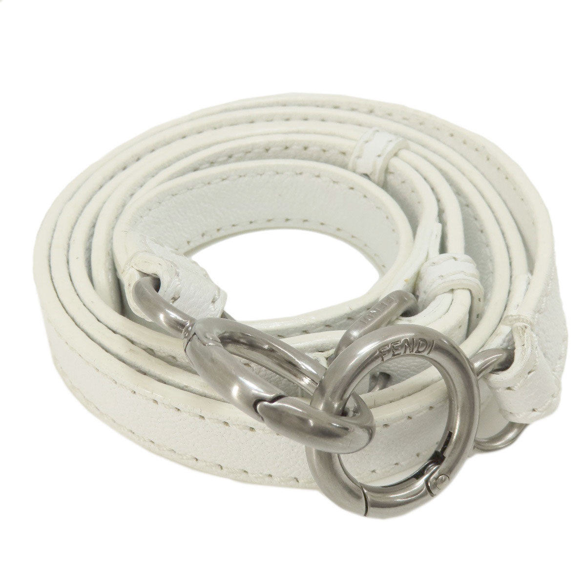 FENDI Handbag Calfskin white Peekaboo 2WAY Women Used