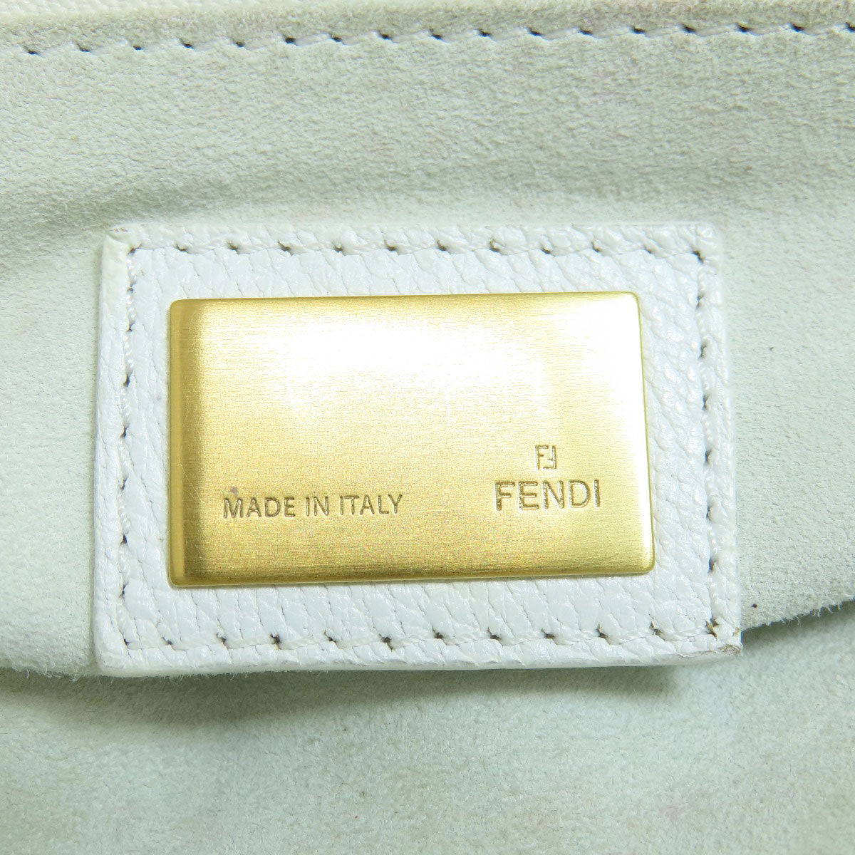 FENDI Handbag Calfskin white Peekaboo 2WAY Women Used