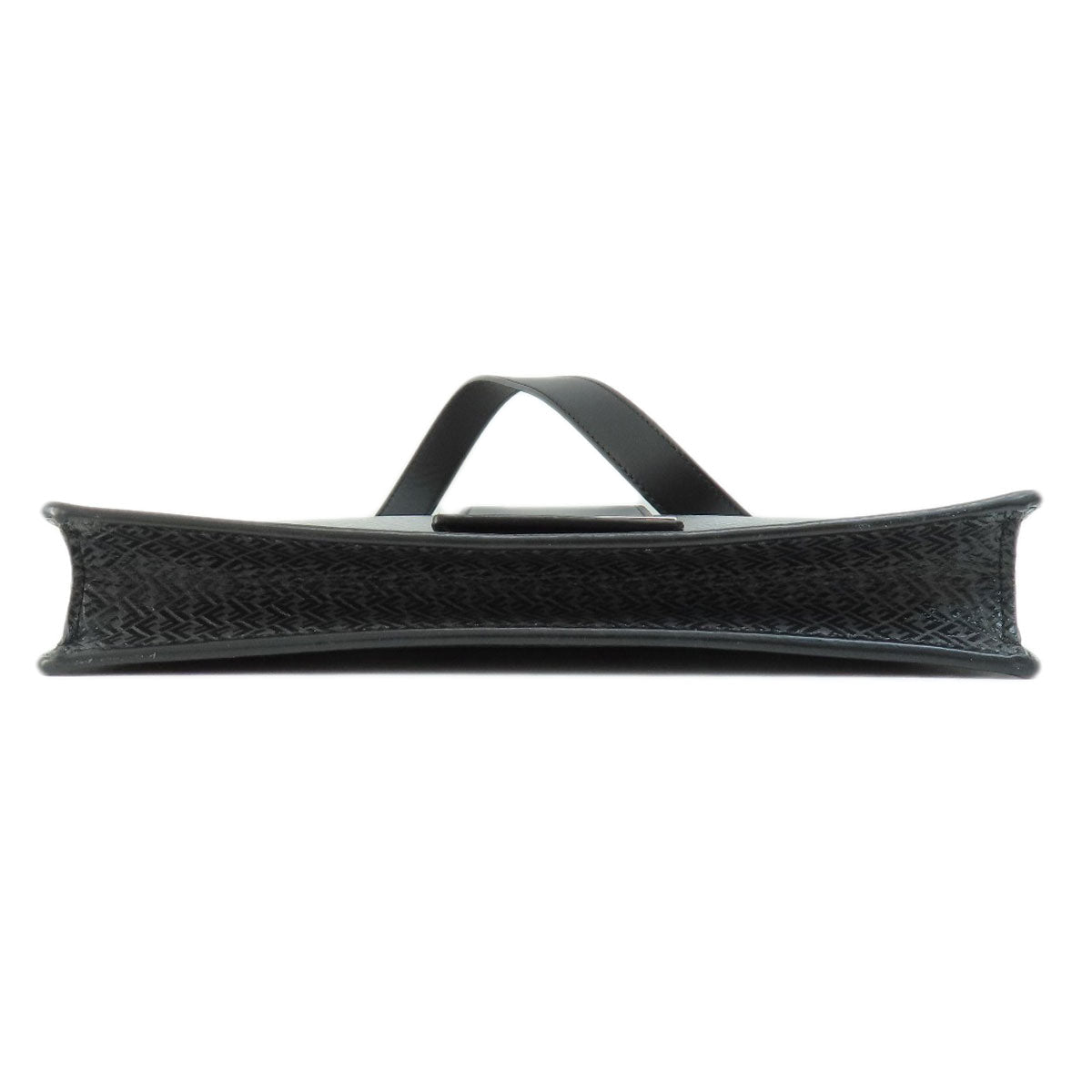 FENDI Shoulder Bag leather black logo Women Used