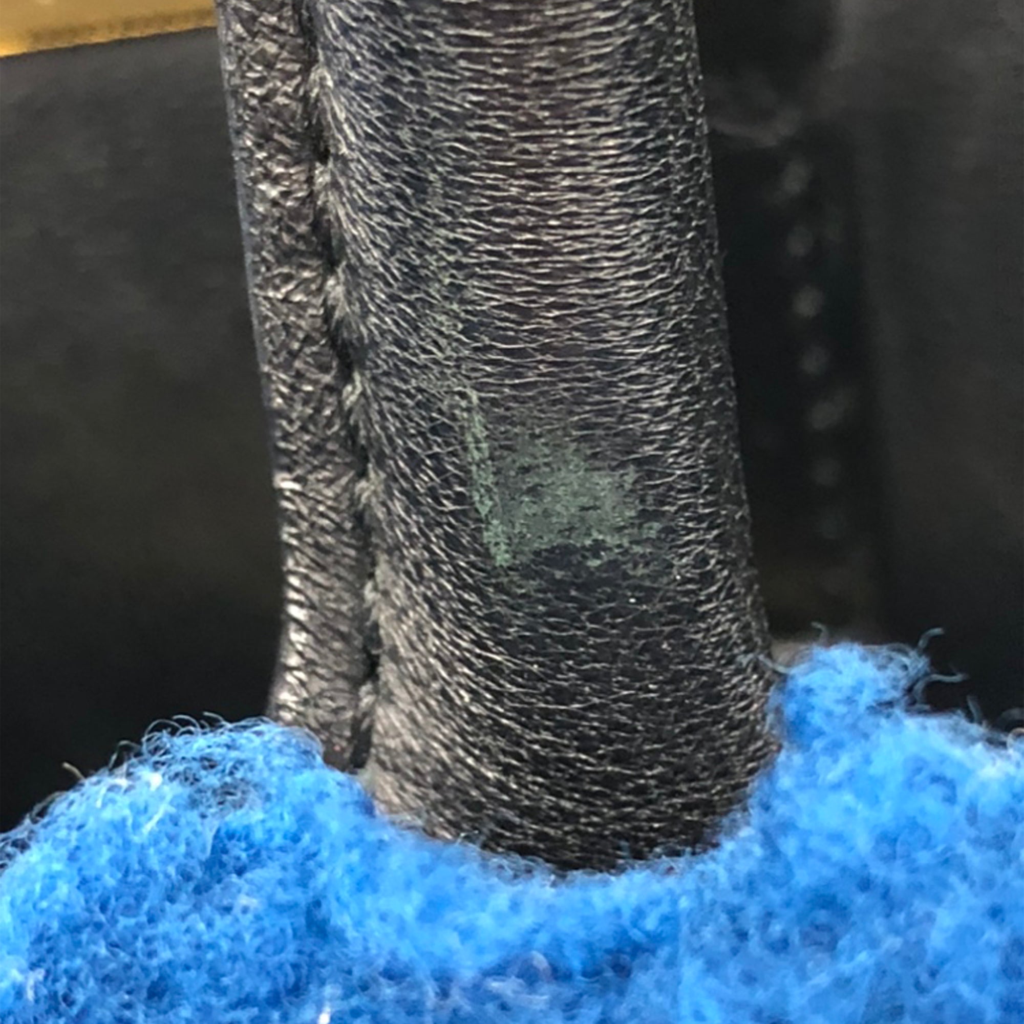 Blue Fendi Medium Shearling 2Jours Satchel