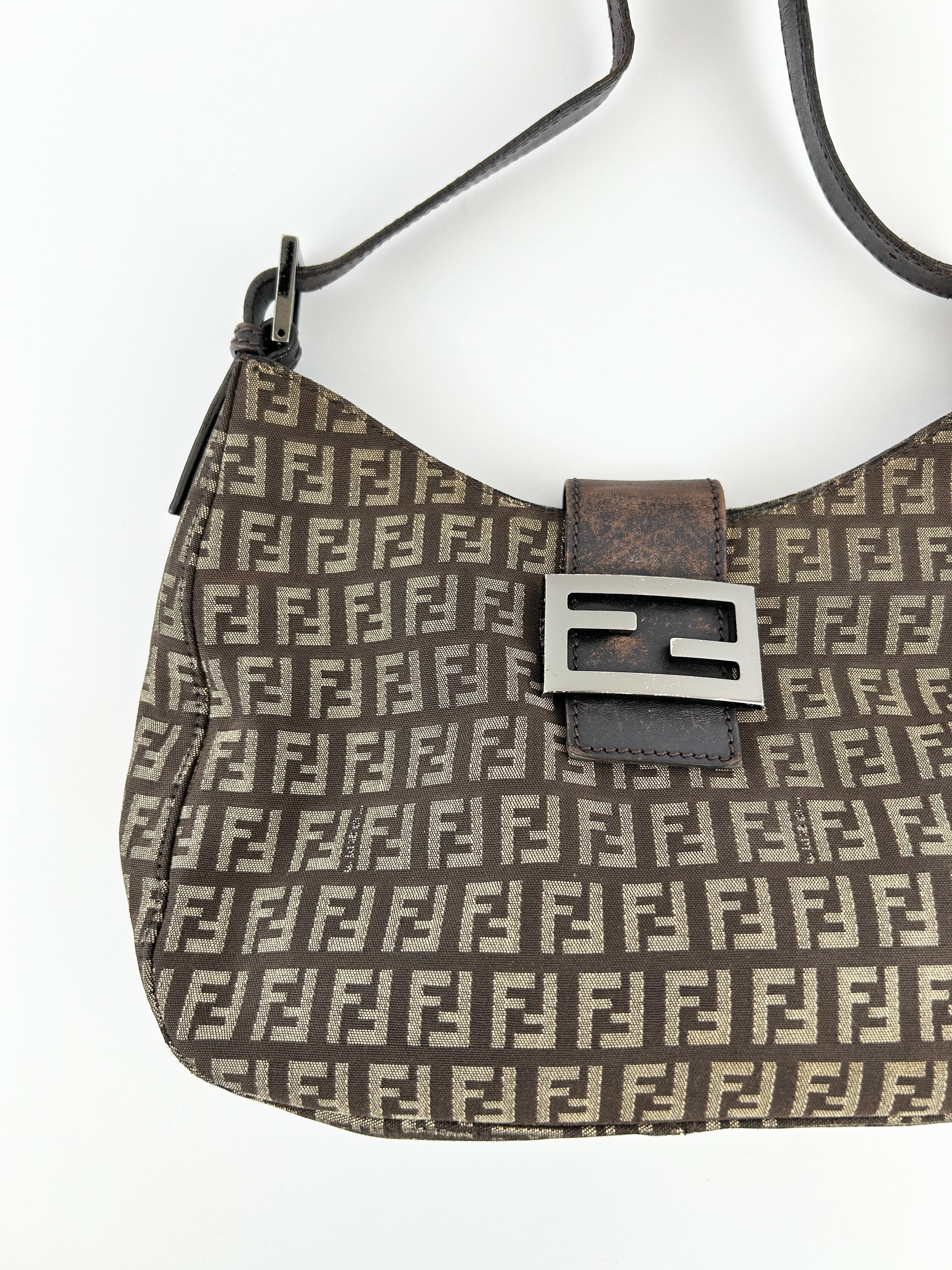 Vintage Fendi Zucca Shoulder Bag