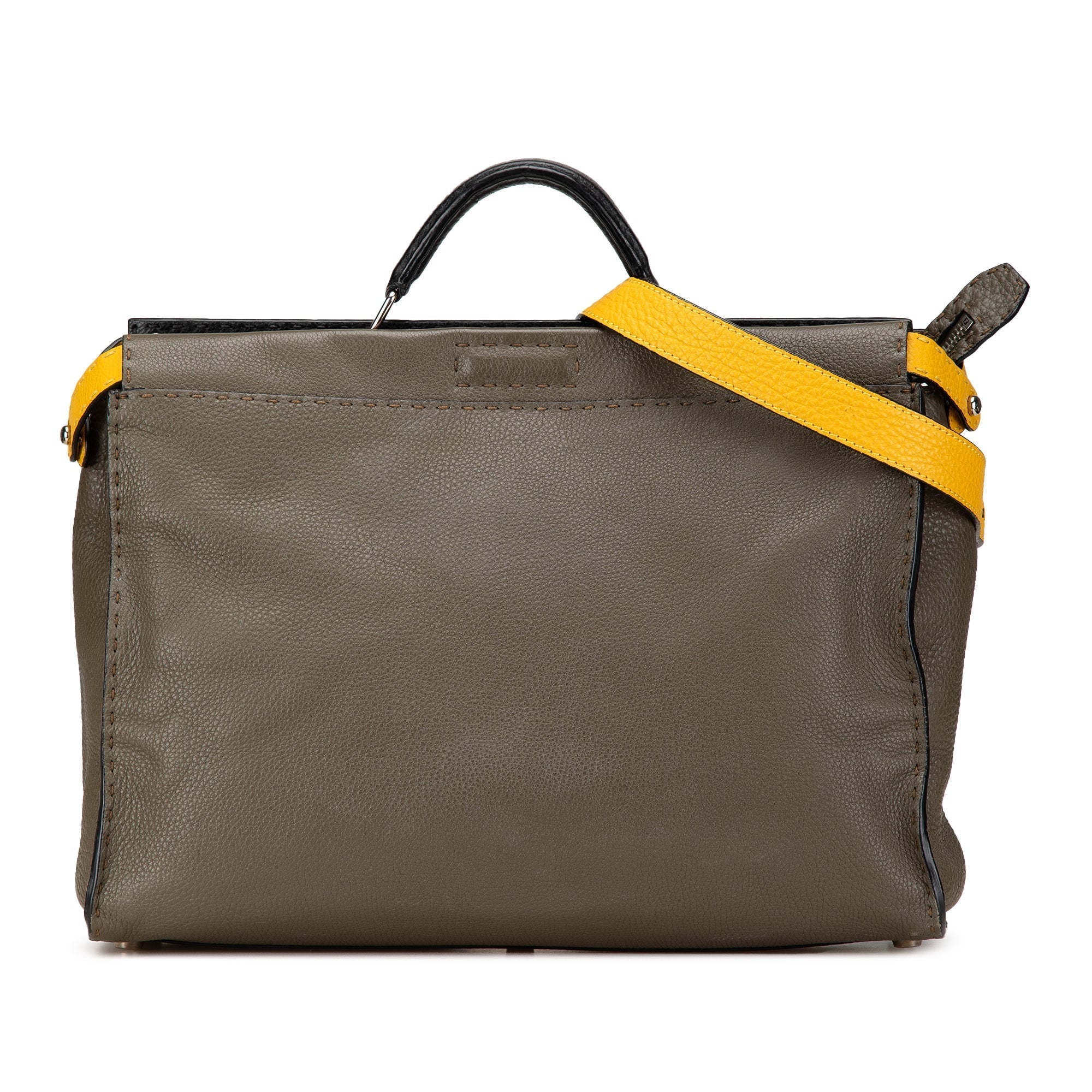 Brown Fendi Large Selleria Peekaboo Iconic Satchel