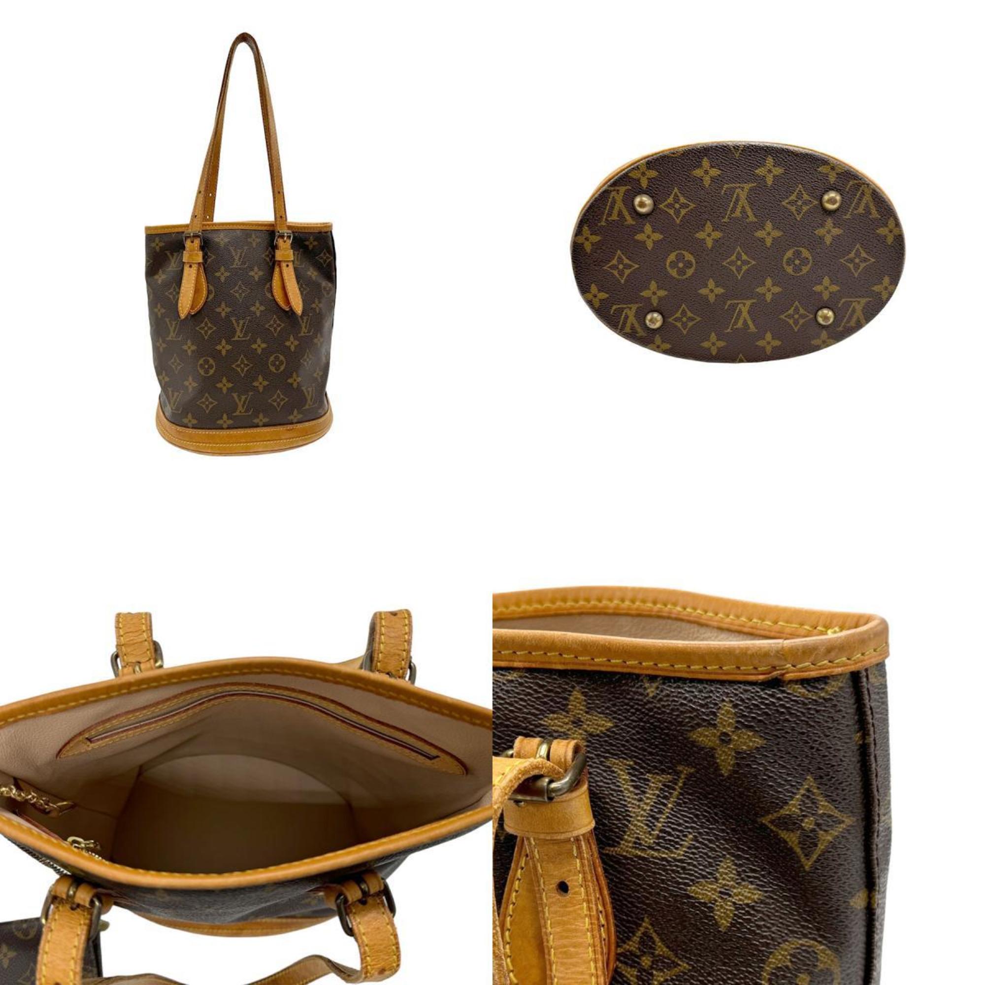 Louis Vuitton Bucket Canvas Shoulder Bag ()