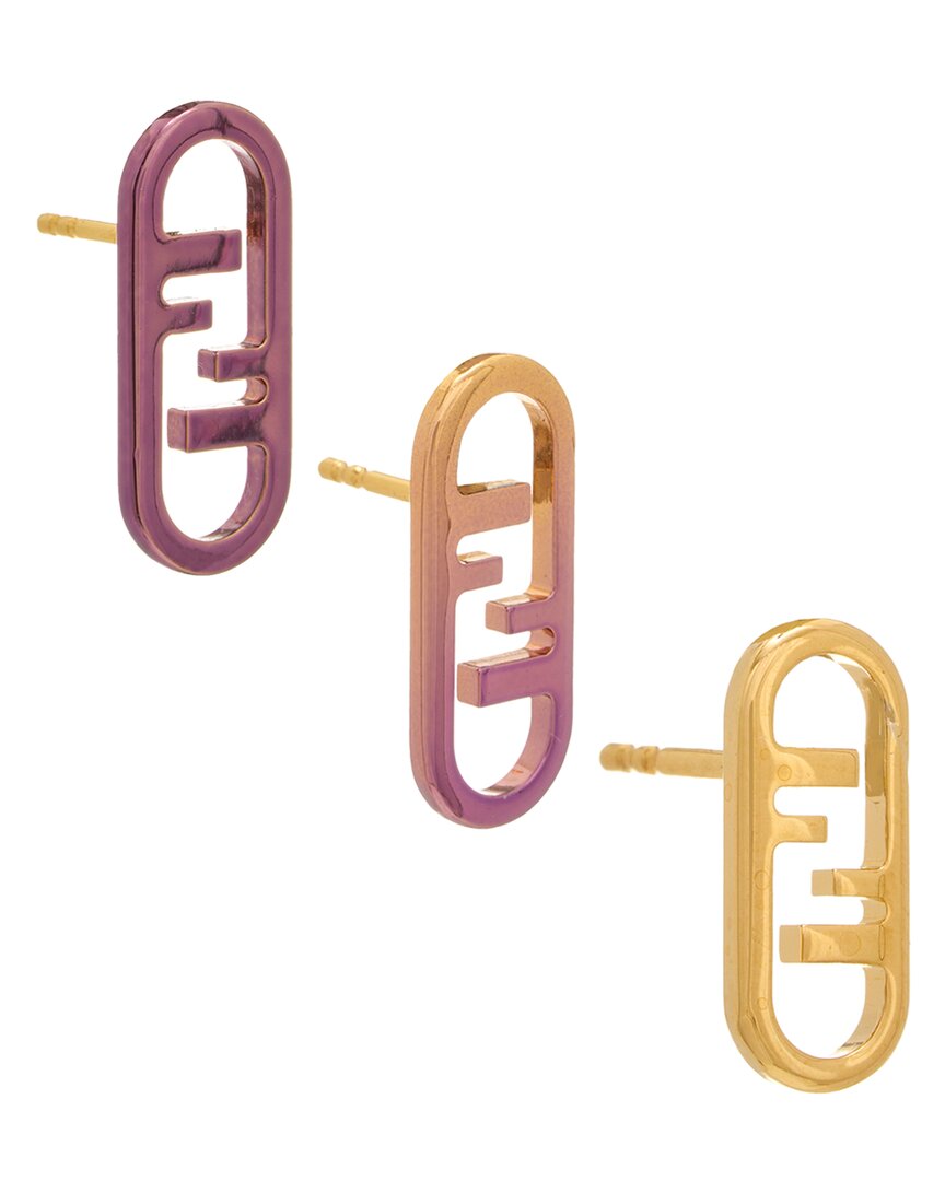 Fendi Set Of 3 O'lock Earrings