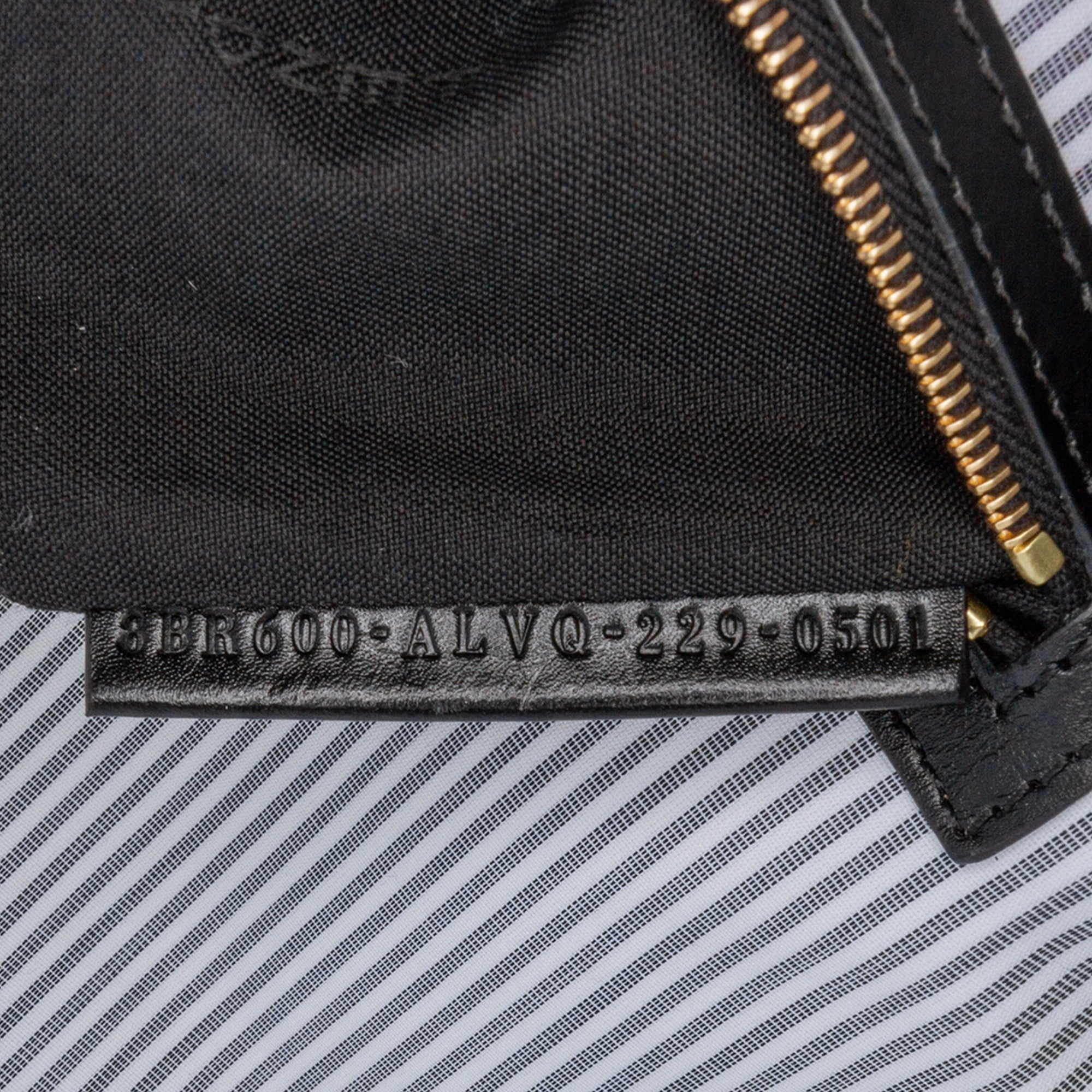 Grey Fendi Striped Jersey Baguette Satchel