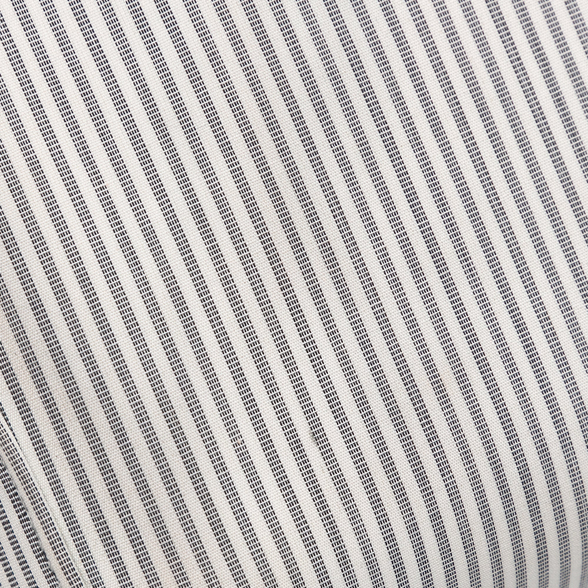 Grey Fendi Striped Jersey Baguette Satchel