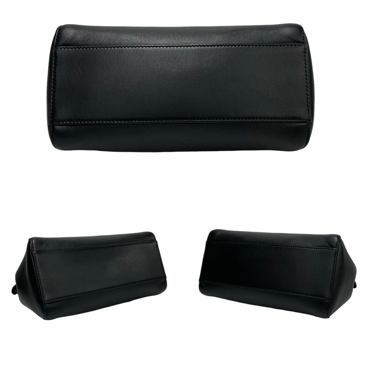 FENDI Shoulder Bag leather black Peek-a-boo mini Women Used
