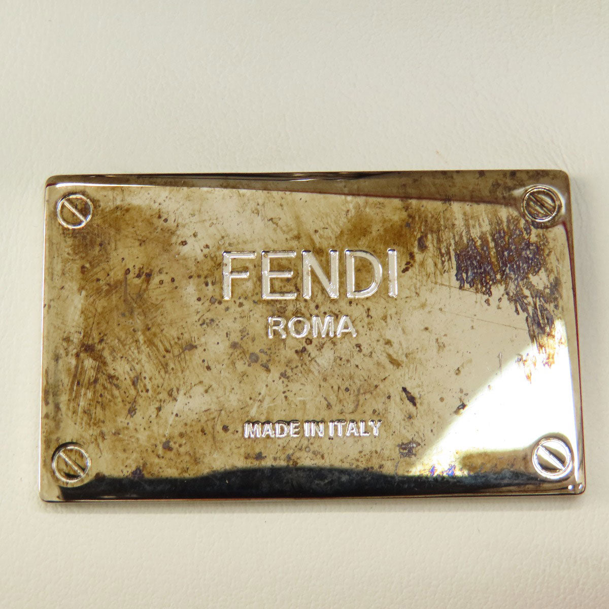 FENDI Tote Bag Calfskin black logo 2WAY Women Used