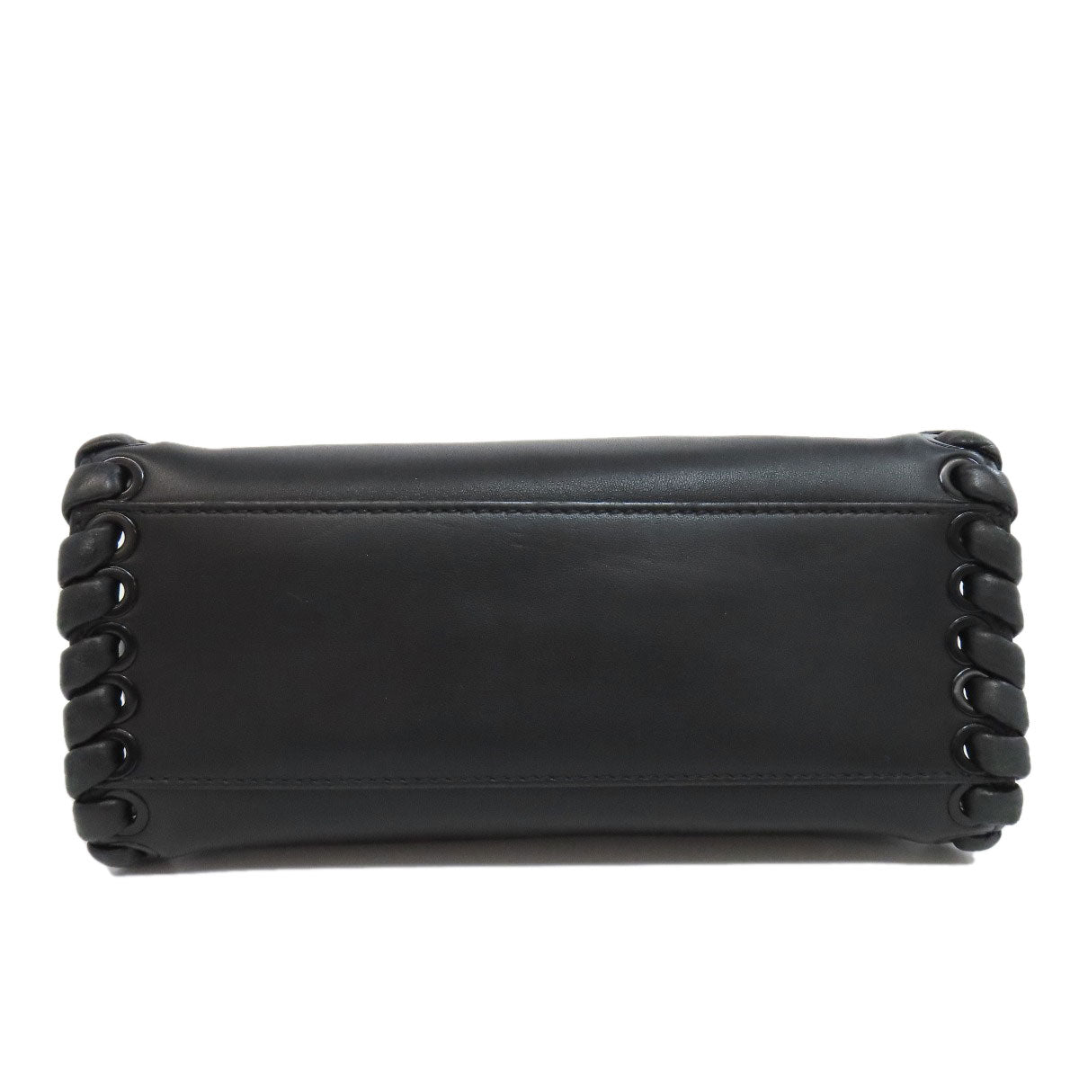 FENDI Handbag leather black Peekaboo Mini 2WAY Women Used