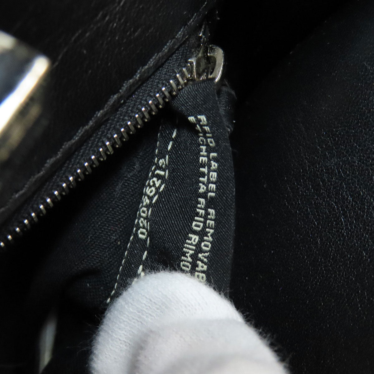 FENDI Handbag leather black Peekaboo Mini 2WAY Women Used