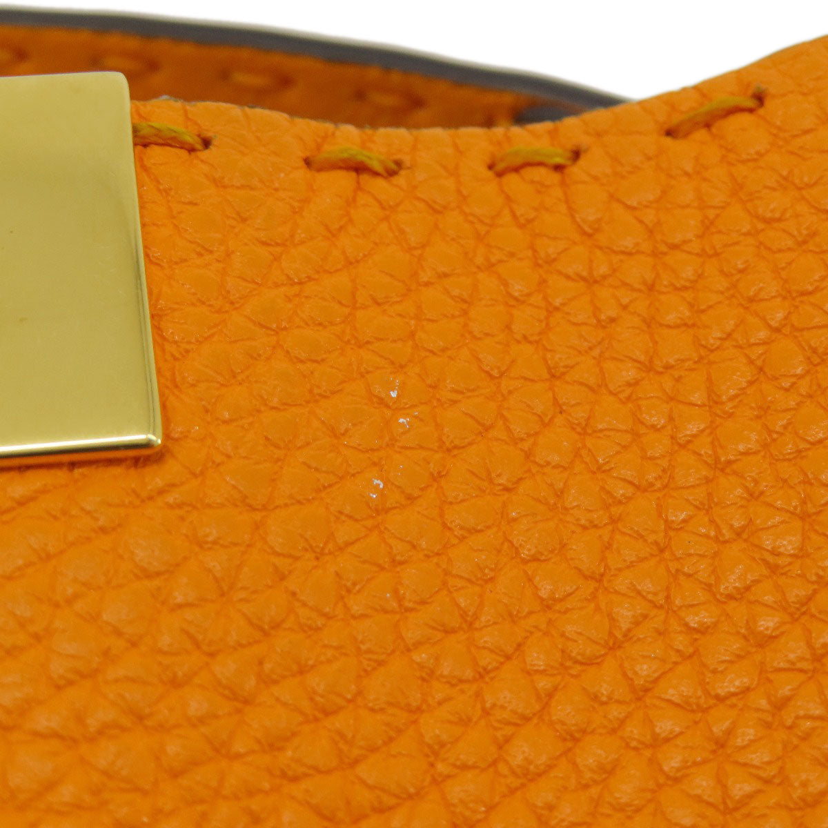 FENDI Handbag Calfskin Orange Peekaboo Celeria 2WAY Women Used