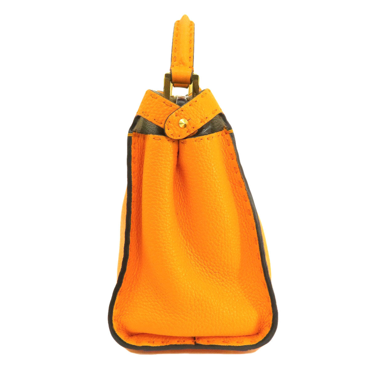 FENDI Handbag Calfskin Orange Peekaboo Celeria 2WAY Women Used