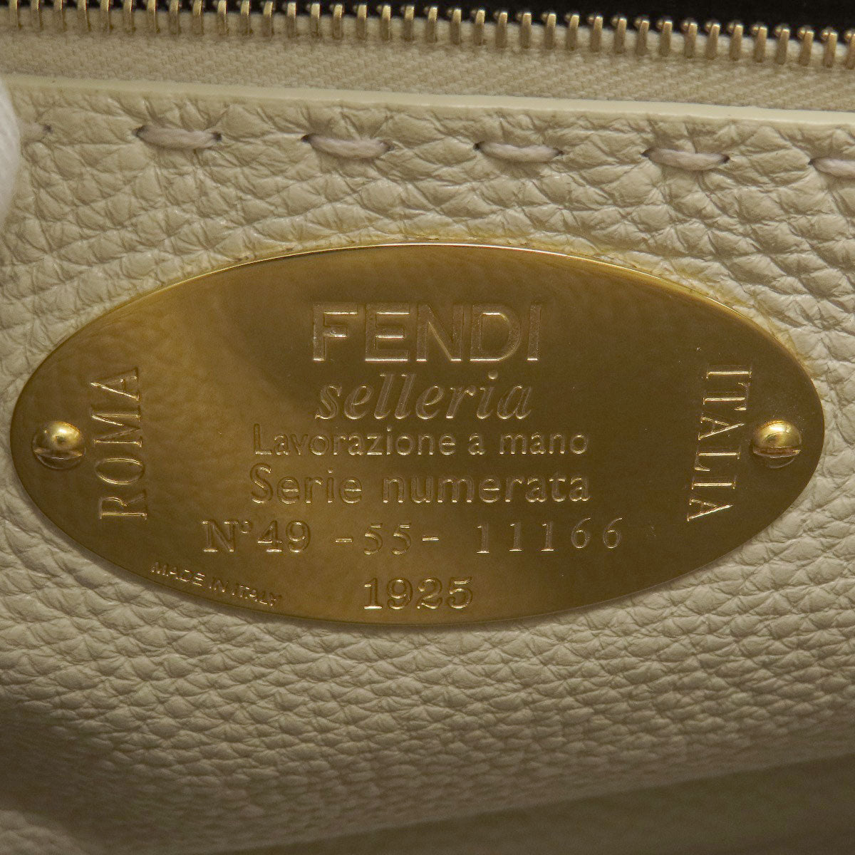 FENDI Handbag Calfskin Orange Peekaboo Celeria 2WAY Women Used