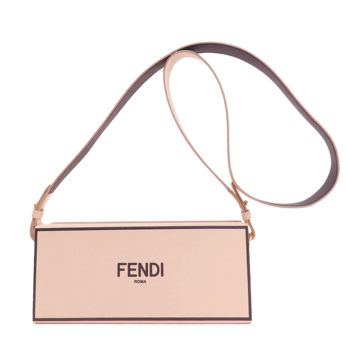 FENDI Shoulder Bag Calfskin pink logo BoxShoulder Women Used