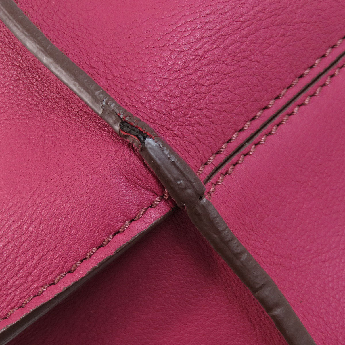 FENDI Tote Bag Calfskin Red logo Women Used