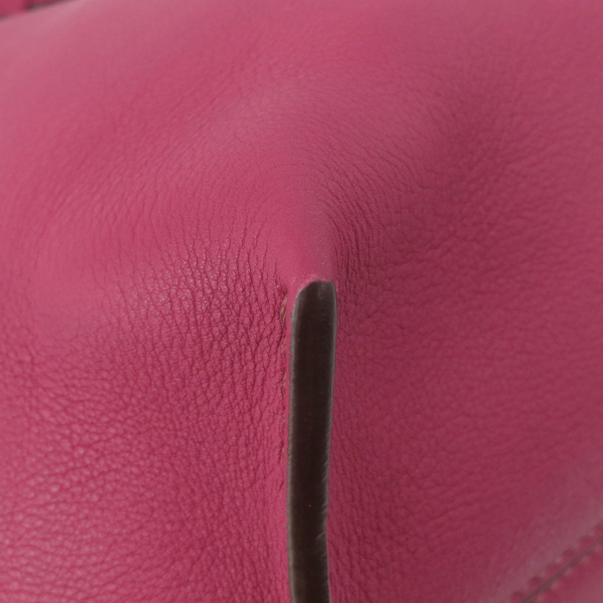 FENDI Tote Bag Calfskin Red logo Women Used