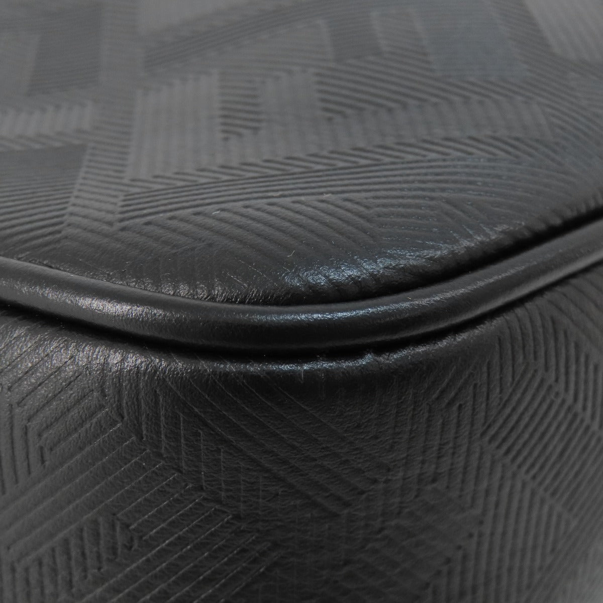 FENDI Shoulder Bag PVC black logo mens Used
