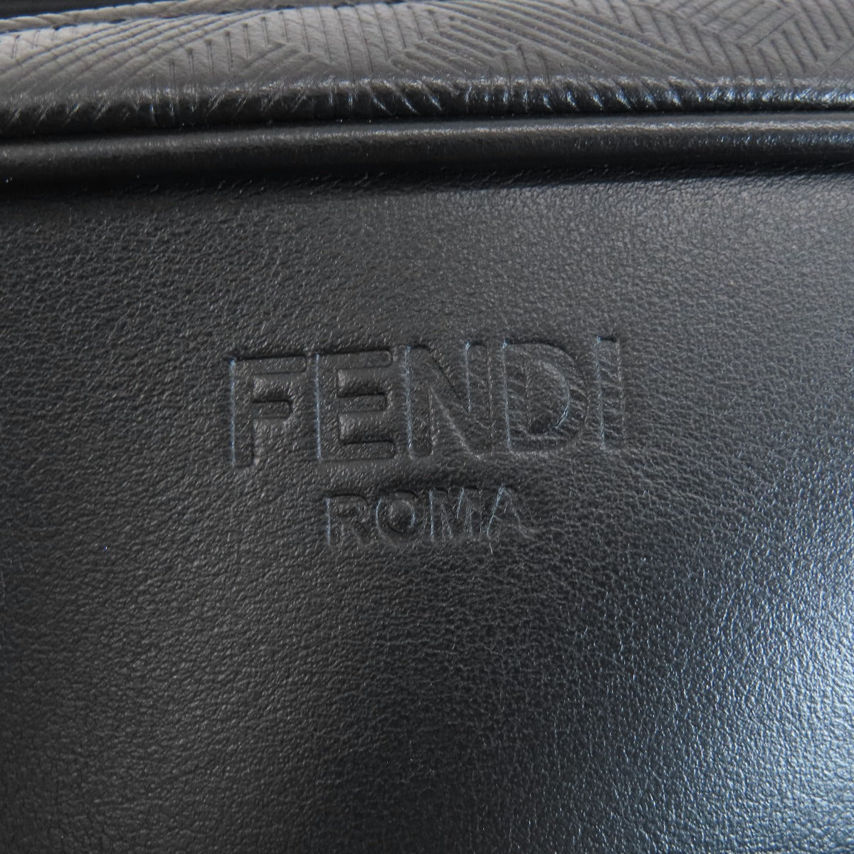 FENDI Shoulder Bag PVC black logo mens Used