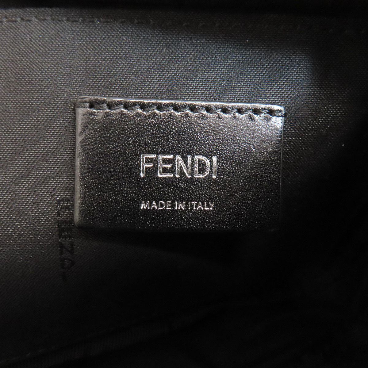 FENDI Sling bag PVC , Calfskin black Zucca Pattern Women Used