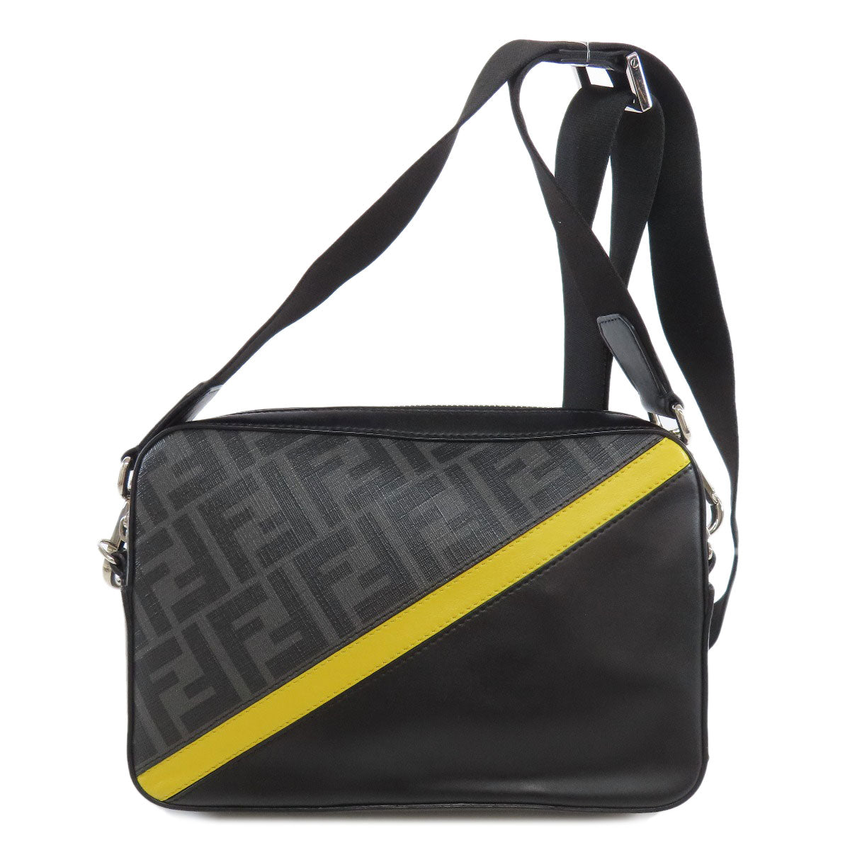 FENDI Shoulder Bag PVC, Leather gray Diagonal Camera Case Women Used