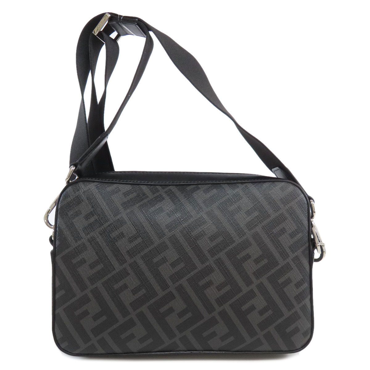 FENDI Shoulder Bag PVC, Leather gray Diagonal Camera Case Women Used