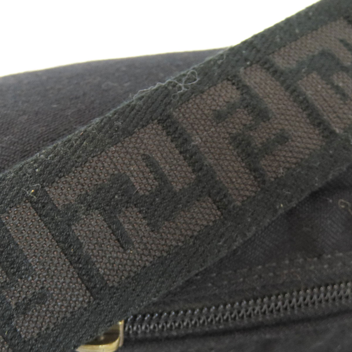 FENDI Sling bag canvas black logo Women Used
