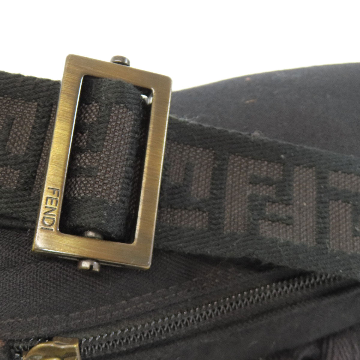 FENDI Sling bag canvas black logo Women Used