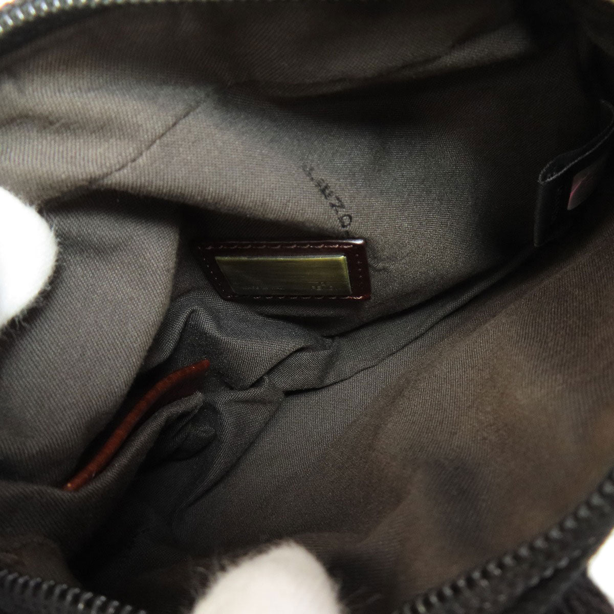 FENDI Sling bag canvas black logo Women Used